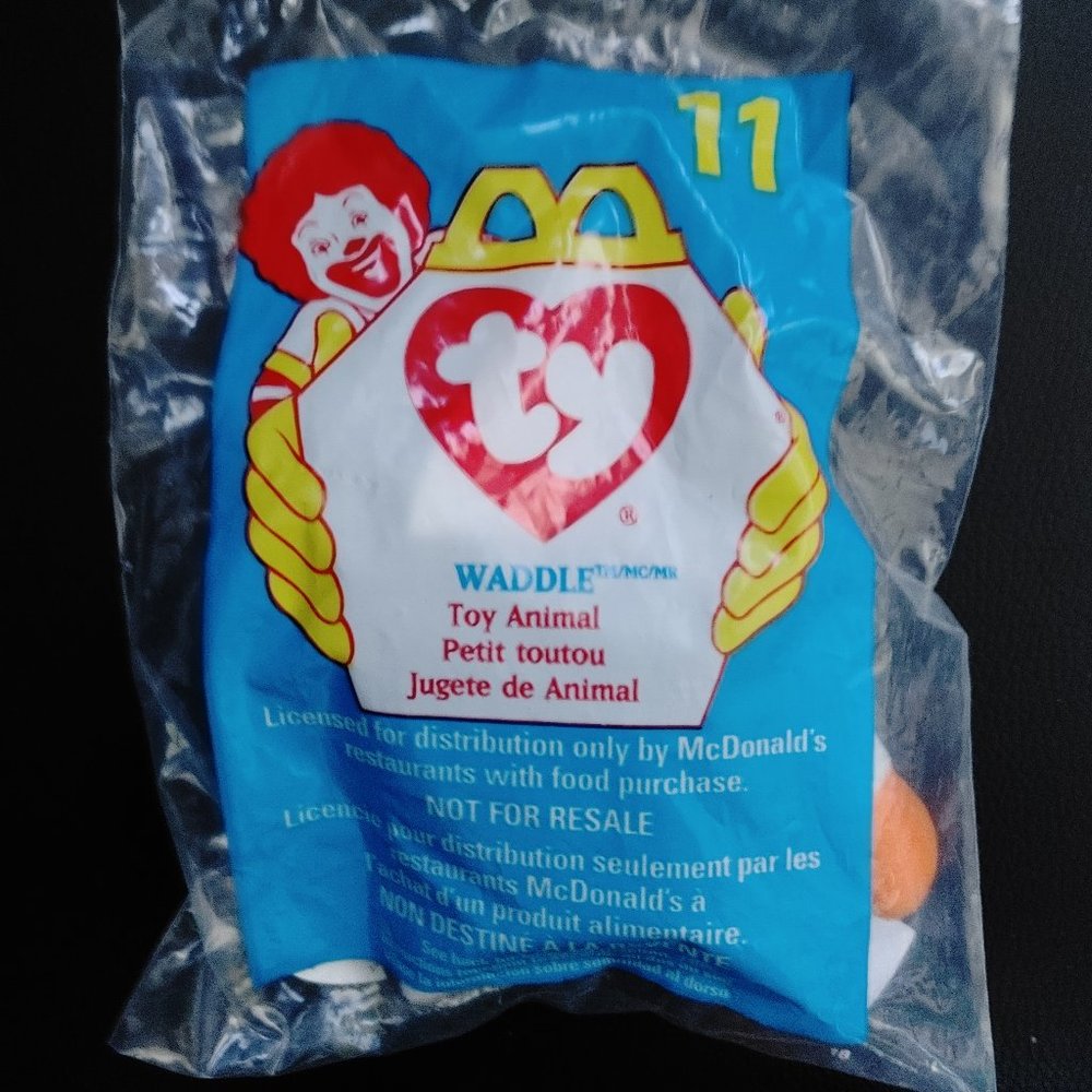 Waddle the Penguin - McDonald's Teenie Beanie Baby #11, 1998 release